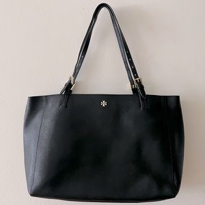 Tory Burch Saffiano Leather Black Tote Bag